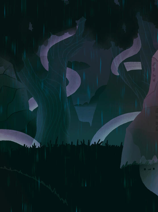 The box background art for Eerie Woods.