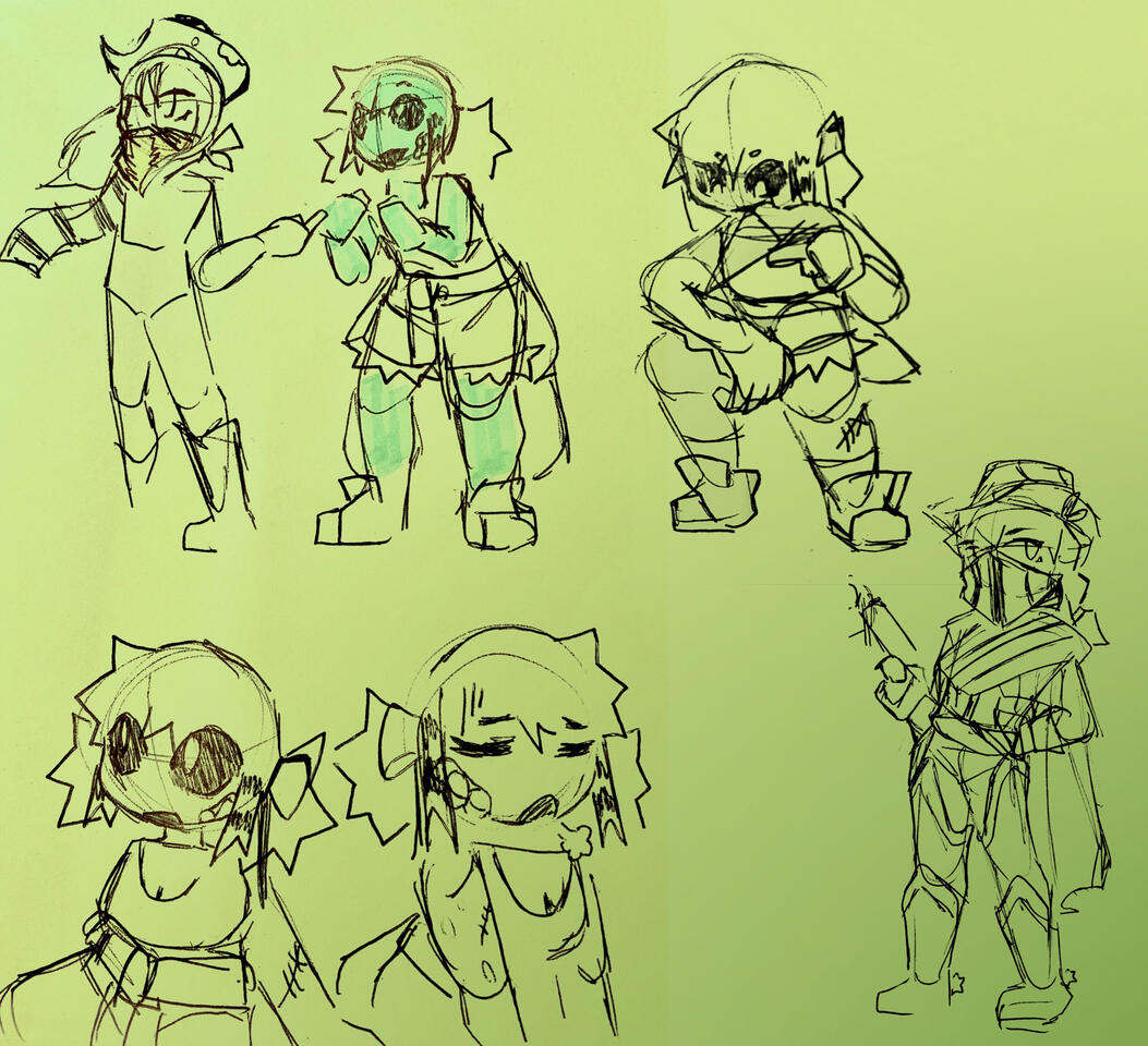 Pen scanned and collaged digitally