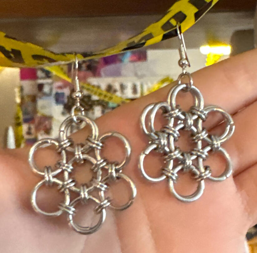 Japanese 6 in 1 flower earrings