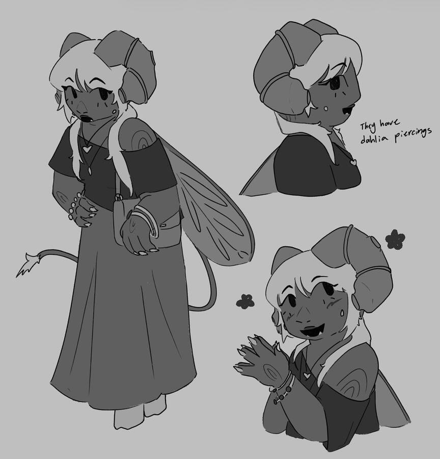 Character sheet for Pearl, one of the comic side characters